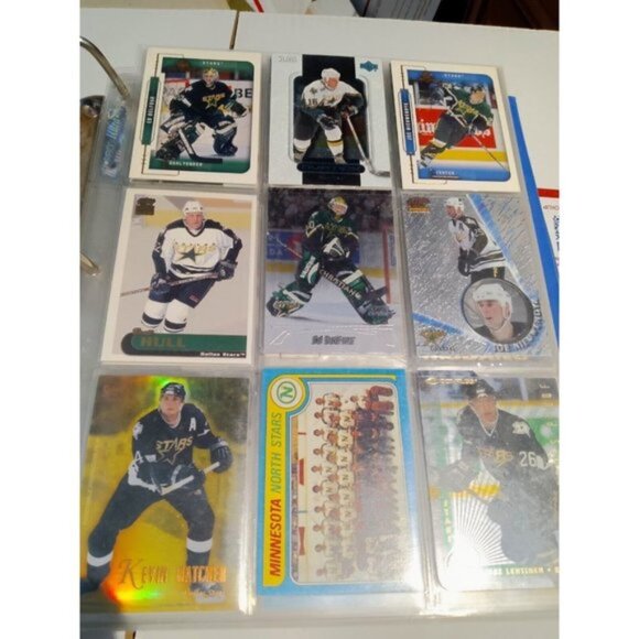 (18) Card Hockey Lot Hatcher Modano Inserts Vintage Hull  Belfour Stars - Picture 1 of 4